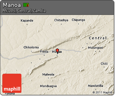 Shaded Relief 3D Map of Manoa