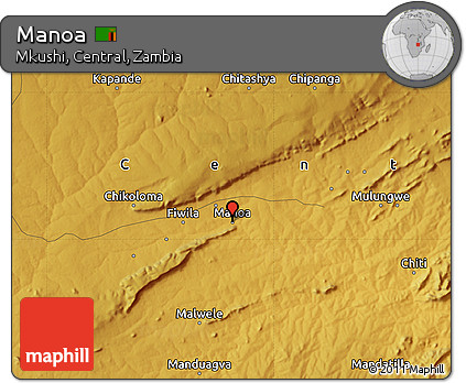 Physical Map of Manoa