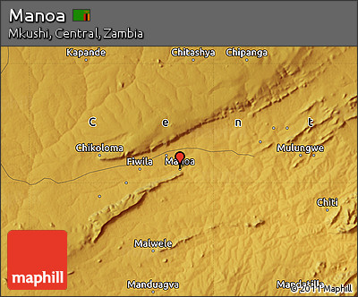 Physical Map of Manoa