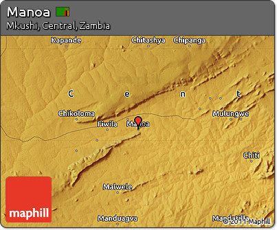 Physical Map of Manoa