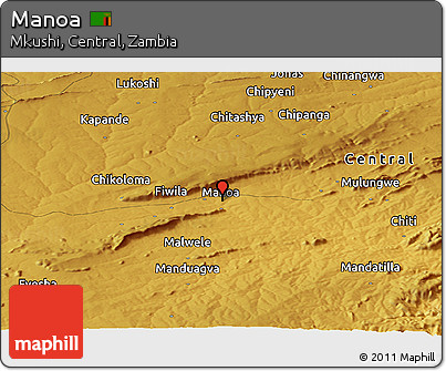 Physical Panoramic Map of Manoa