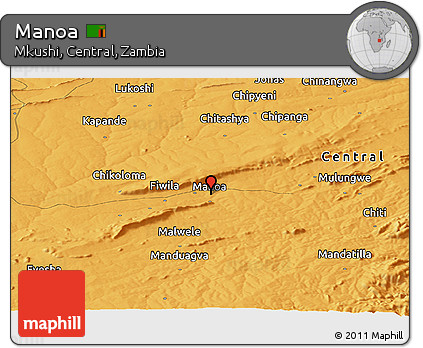 Political Panoramic Map of Manoa