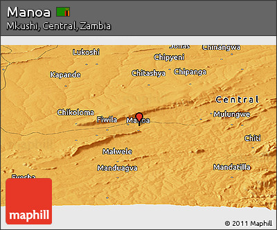 Political Panoramic Map of Manoa