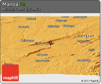 Political Panoramic Map of Manoa