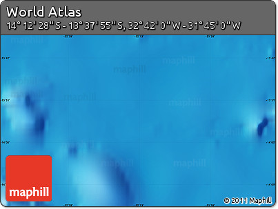 Shaded Relief Map of the Area around 13° 55' 11" S, 32° 13' 30" W