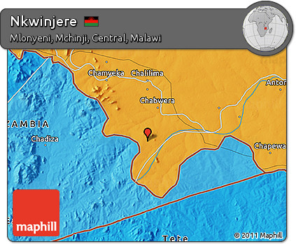 Political 3D Map of Nkwinjere