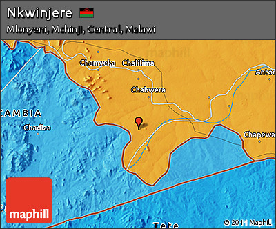 Political 3D Map of Nkwinjere