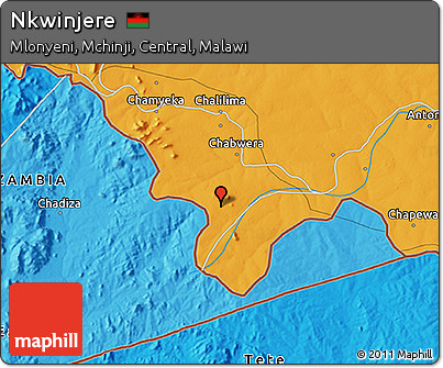 Political 3D Map of Nkwinjere