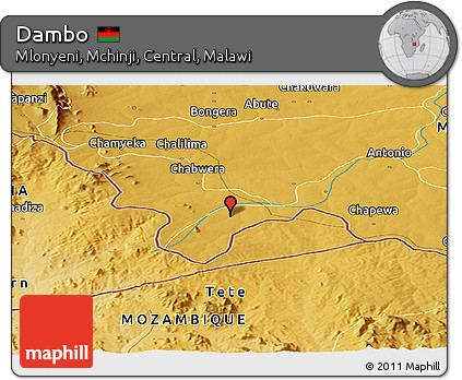 Physical Panoramic Map of Dambo
