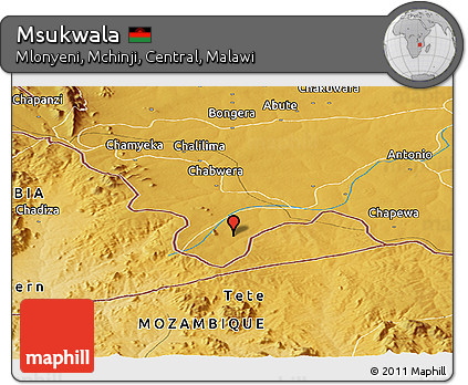 Physical Panoramic Map of Msukwala