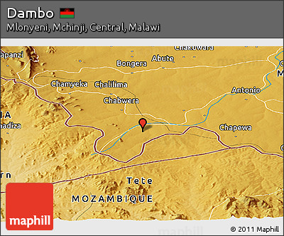 Physical Panoramic Map of Dambo