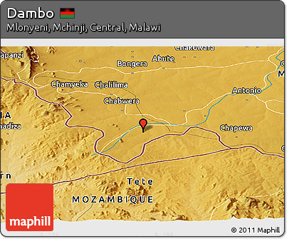 Physical Panoramic Map of Dambo