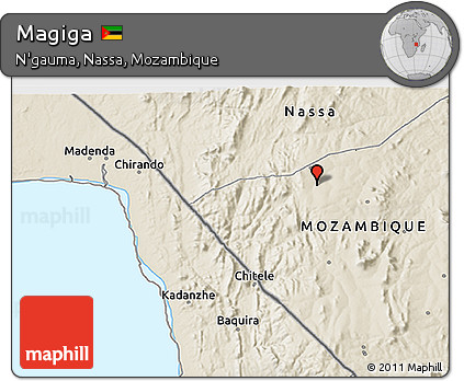 Shaded Relief 3D Map of Magiga