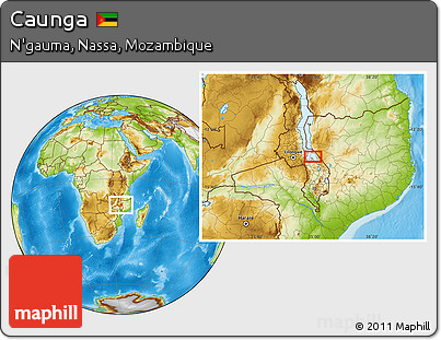 Physical Location Map of Caunga