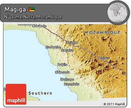 Physical Panoramic Map of Magiga