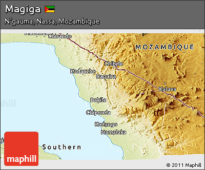 Physical Panoramic Map of Magiga