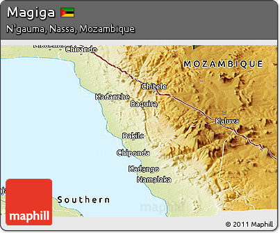Physical Panoramic Map of Magiga