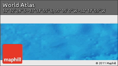 Physical Panoramic Map of the Area around 13° 55' 11" S, 34° 46' 29" W