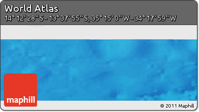 Physical Panoramic Map of the Area around 13° 55' 11" S, 34° 46' 29" W