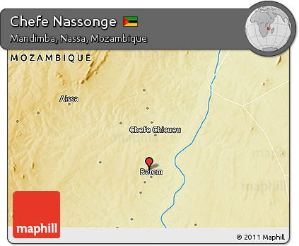 Physical 3D Map of Chefe Nassonge