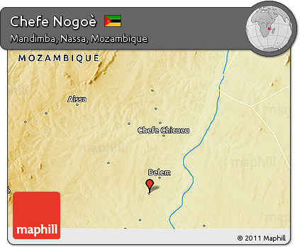 Physical 3D Map of Chefe Nogoè