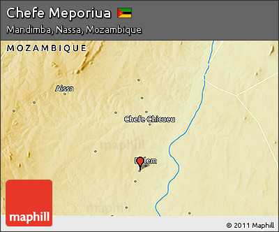 Physical 3D Map of Chefe Meporiua