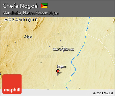 Physical 3D Map of Chefe Nogoè