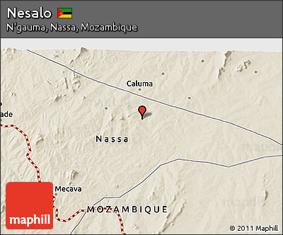 Shaded Relief 3D Map of Nesalo
