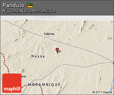 Shaded Relief 3D Map of Pandulo