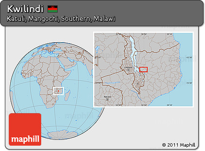Gray Location Map of Kwilindi