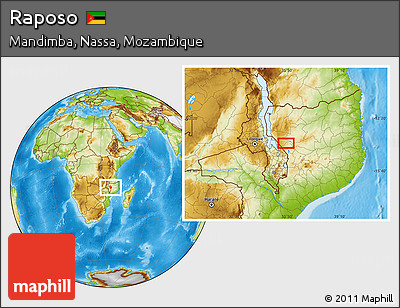 Physical Location Map of Raposo