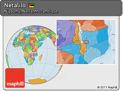 Political Location Map of Netalilo