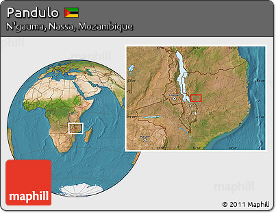 Satellite Location Map of Pandulo