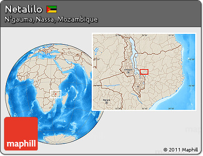 Shaded Relief Location Map of Netalilo