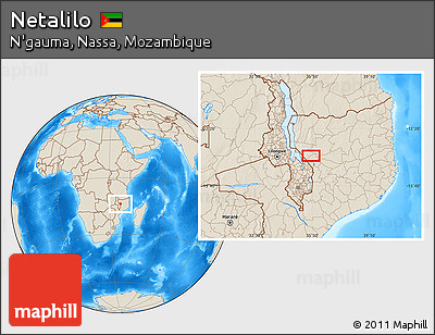 Shaded Relief Location Map of Netalilo