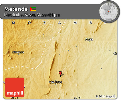 Physical Map of Metende