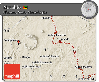 Shaded Relief Map of Netalilo