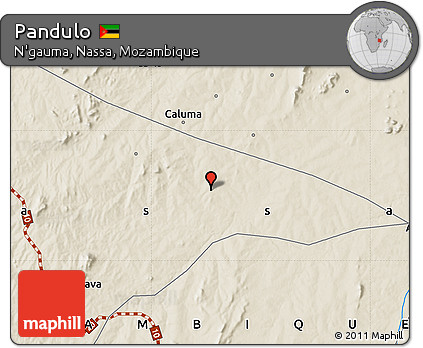 Shaded Relief Map of Pandulo