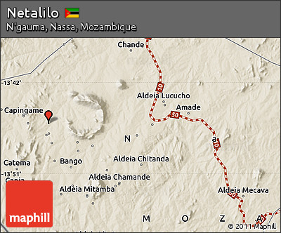 Shaded Relief Map of Netalilo