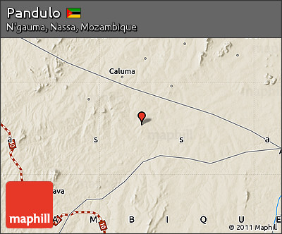 Shaded Relief Map of Pandulo