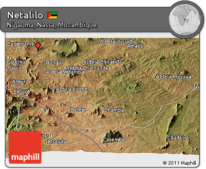 Satellite Panoramic Map of Netalilo