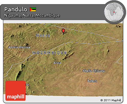 Satellite Panoramic Map of Pandulo