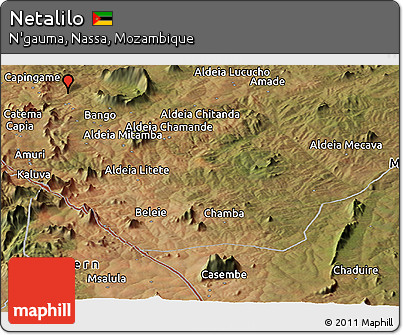 Satellite Panoramic Map of Netalilo