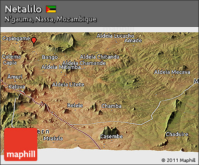 Satellite Panoramic Map of Netalilo