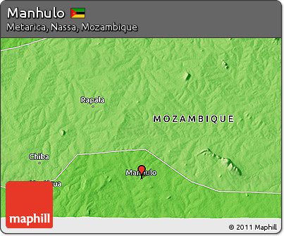 Political 3D Map of Manhulo