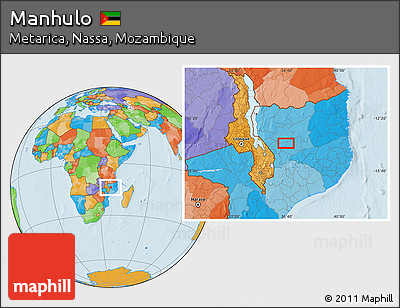 Political Location Map of Manhulo