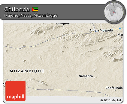Shaded Relief Panoramic Map of Chilonda