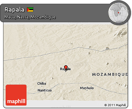 Shaded Relief Panoramic Map of Rapala