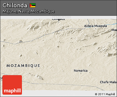 Shaded Relief Panoramic Map of Chilonda