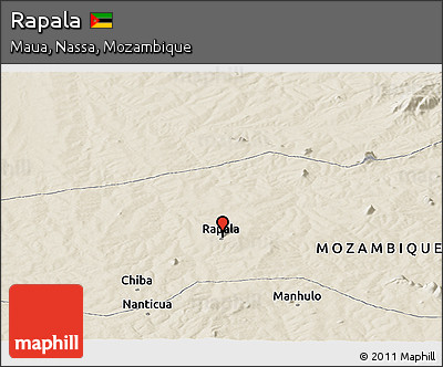 Shaded Relief Panoramic Map of Rapala